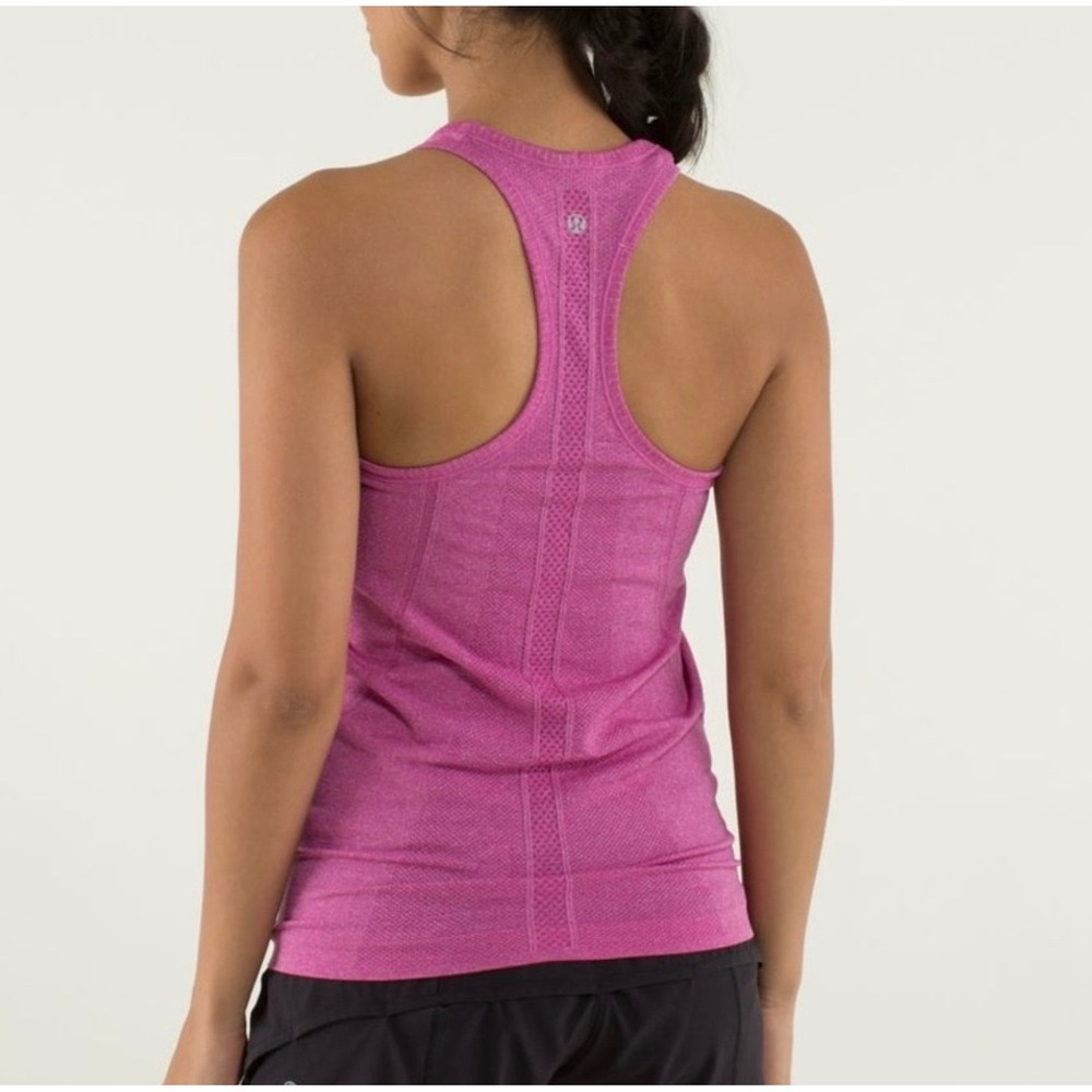 Lululemon Run Swiftly Tech Racerback Tank Top Pink Purple Athletic Yoga Size 6 - Picture 2 of 13